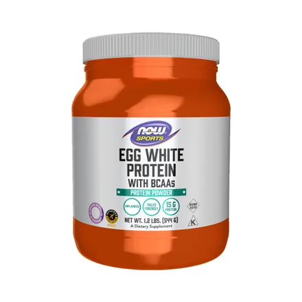 Suplemento Now Egg Protein Bcaas Unflavored 544 Gr