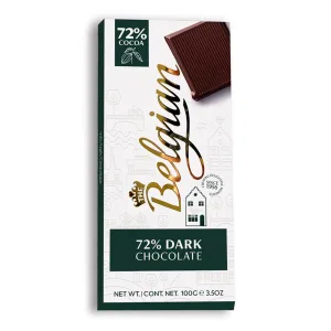 Barra Chocolate Belgian Extra Amargo 72 Cacau 100g