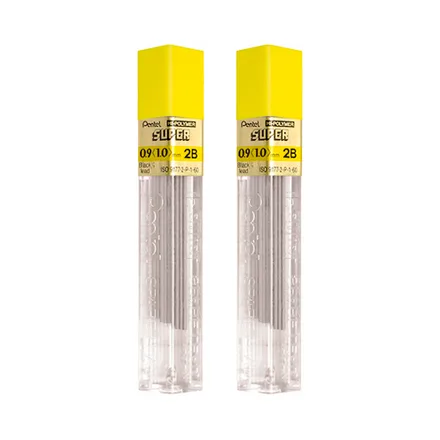 Pack Minas Pentel Hi Polymer Super 2 50 B9 Mm