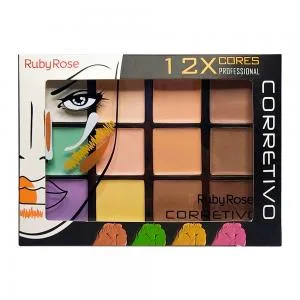 Corretivo Paleta Ruby 12 Cores Hb