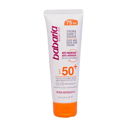 Protector Solar Facial Babaria Rosa Mosqueta Spf 50 75ml