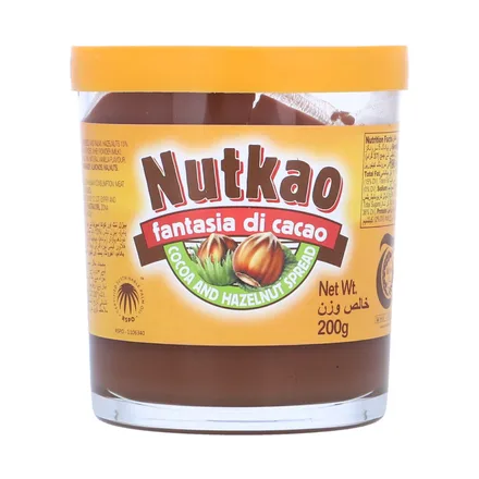NUTKAO CACAO SPREAD WIHT HAZELNUTS 200GR