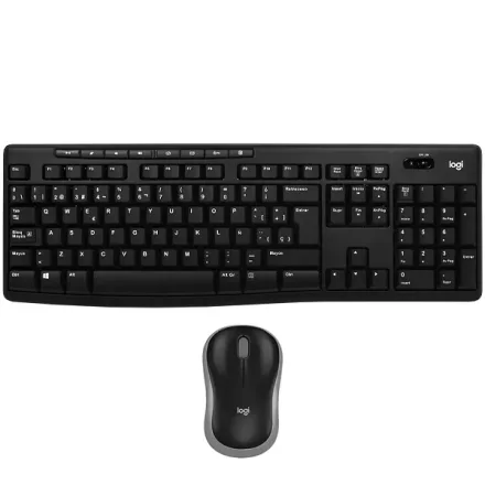 Kit Teclado Sem Fio Logitech MK270 Espanhol + Mouse 1.000 DPI - Preto