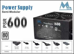 Fonte Mtek Psr 600 80 Plus Mod