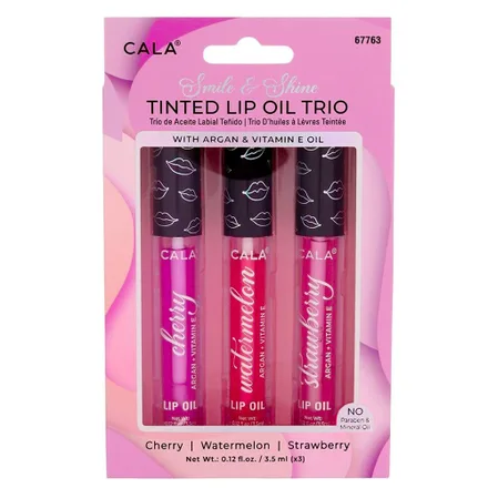Lapiz Labial Cala Lip Smile Y Shine Tinted 3Piezas 67763