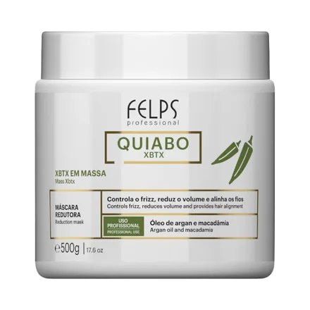 Mascarilla Capilar Felps Quiabo Xbtx Aceite Argan Macadamia 500 Gr