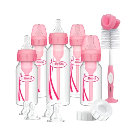 Kit De Biberones Rosa Dr. Brown`s Sb05307