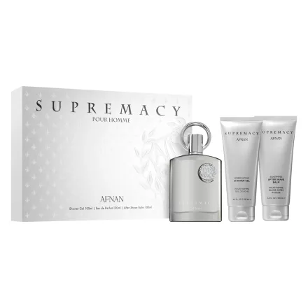 Afman Supremacy Silver Perfume Eau Parfum Masculino Shower Gel Locao Corporal 100ml
