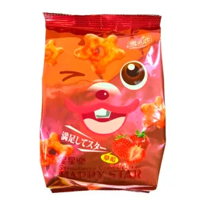 Biscoito Cereal Crocante Happy Star Morango 55g