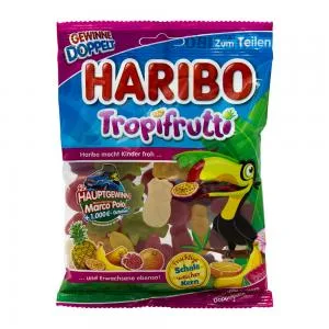 Bala Gelatina Alema Haribo Frutas Tropifrutti 200g