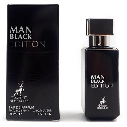 Perfume Maison Alhambra Man Black Eau Parfum Masculino 30ml