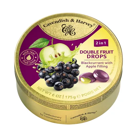 Caramelos Cavendish Harvey Blackcurrant 2IN1 175g