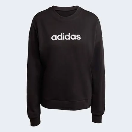 ADIDAS SUDADERA FEM W LIN FT SWT VL KD9522 (M) NEGRO