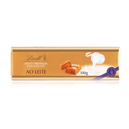 Barra Chocolate Lindt Ao Leite 300g