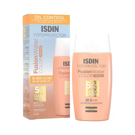 Protector Solar Facial Isdin Oil Control Fusionwater Medium Spf 50 50ml