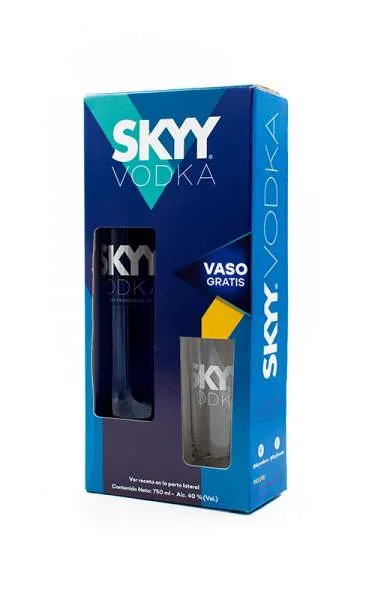 Vodka Skyy 40 Con Vaso Brasilera 980ml