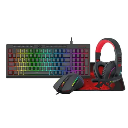 Redragon Teclado S148 Eng 4EN1 Mouse Plus Auricular Mousepad
