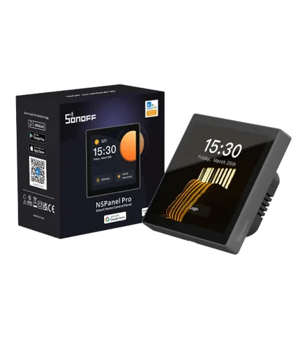 SONOFF INTERRUPTOR INTELIGENTE PAREDE WIFI NSPANEL PRO PRETO