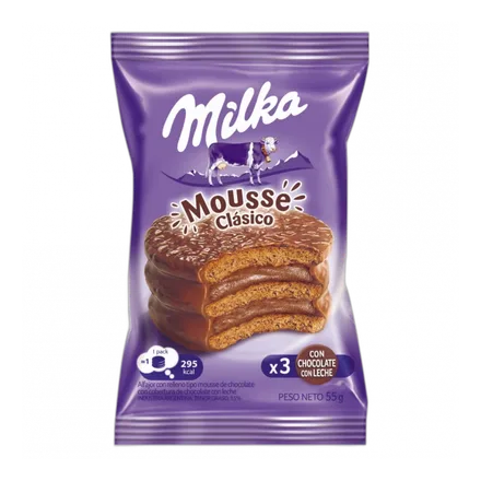 Alfajores Milka 55GR Mousse X3