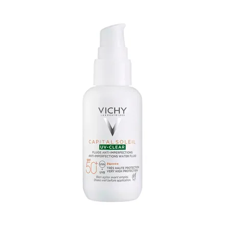 Crema Solar Vichy Capital Soleil Uv Clear Fluide Spf 50 Plus 50ml