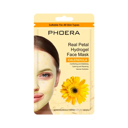 Mascarilla Facial Phoera Real Petal Hydrogel Calendula 28 Gr