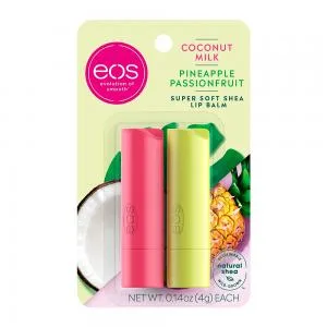 PROTETOR LABIAL EOS STICK COCONUT PINEAPPLE COM DOS UNIDADES