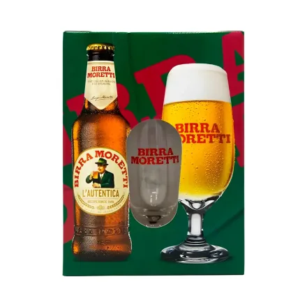 Cerveza Birra Moretti Pack 4 1 Vaso 330ml