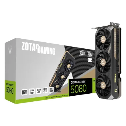 Placa Video Zotac Solid Oc Gaming Geforce Rtx 5080 Gddr 7 Zt 10P