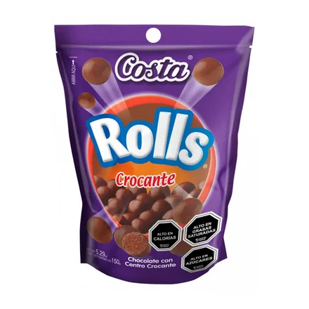 CHOCOLATE CROCANTE COSTA ROLLS 150GR