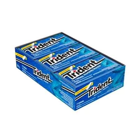 Chicle Trident Hortela Sin Azucar 21 168g