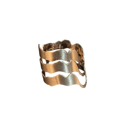 BRACELETE FOLHEADO MAX ONDULADO DOURADO