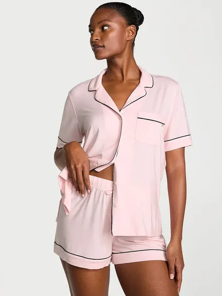 VICTORIA'S SECRET PIJAMA C/SHORT ROSA #36014656 (T) L
