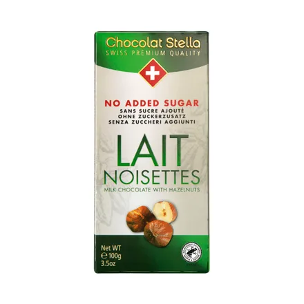 Chocolate Stella Added Sugar Milk Hazelnut 100 Gr