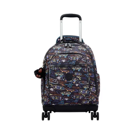 Mochila Con Ruedas Kipling New Zea Neon Skate