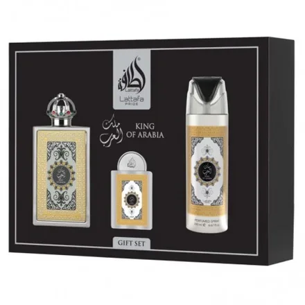 Lattafa King Of Arabia Gift Set Eau Parfum Unissex 3