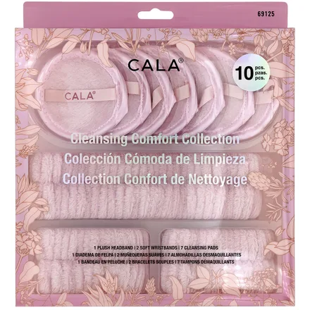 CALA SET LIMPIEZA FACIAL COMFORT BLOSSOM PINK 10PCS 69125