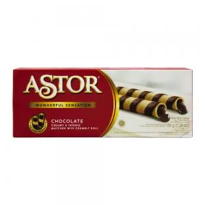 Canudinho Wafer Crocante Astor Recheio Chocolate 150g