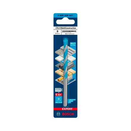 Broca Bosch Cyl 9 Multicontrucion 621 1 Pieza 120mm