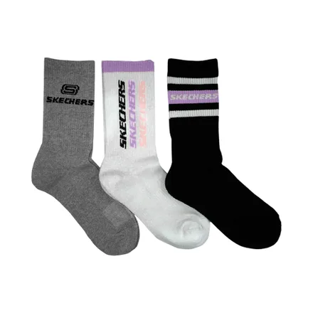 Medias Skechers 015 Terry Crew Femenino 3 Pares