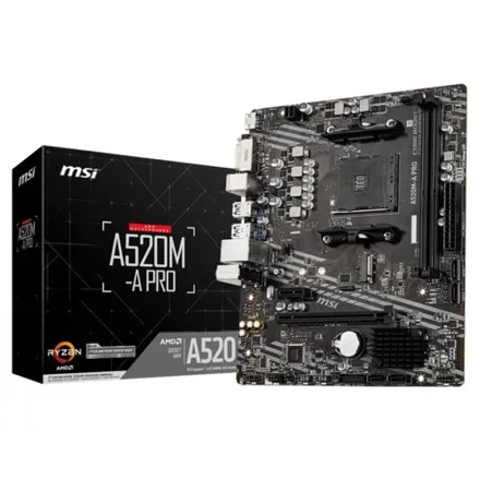 Placa Mae Msi A520 Soquete AM4 2X Ddr 4 Oc Pro