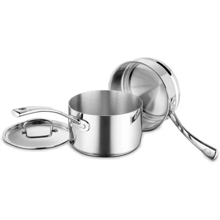 Jogo Panelas Cuisinart 18 Classicas Francesas Inducao Inox 3