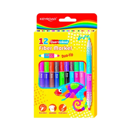 Marcador Keyroad Fiber Marker Duo Colour 12