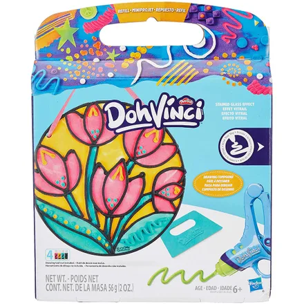 HASBRO PLAY-DOH E0445 DOHVINCI STAINED GLASS EFFECT FLOWER – E0445