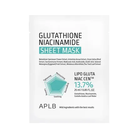 Mascarilla Facial Aplb Sheet Mask Glutathione Niacinamide 25ml