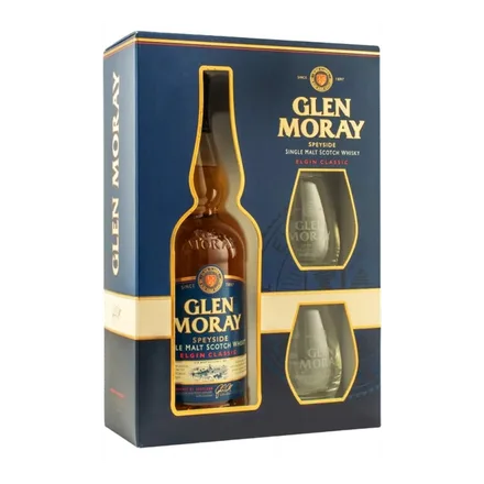 Whisky Glen Moray Elgin Classic Con 2 Vasos 700ml