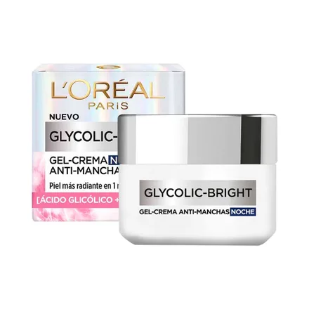 Crema Oreal Glycolic Bright Anti Manchas Gel Noche 50ml