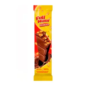 Barra Chocolate Georgalos Ao Leite Con Amendoim 100g
