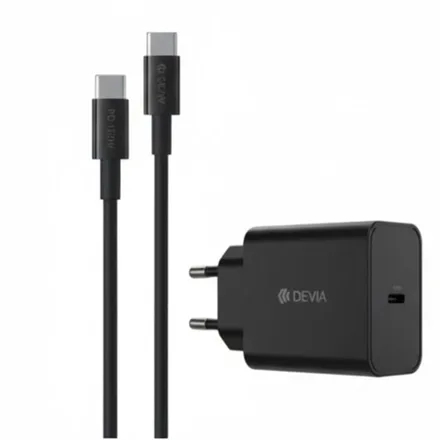 Cargador Devia Rocket Series 45W+Cable C-C - Black