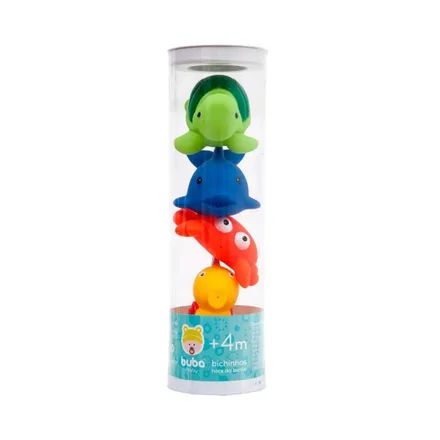 Juguete Bano Buba 4687 Animales Tubo 4 Piezas