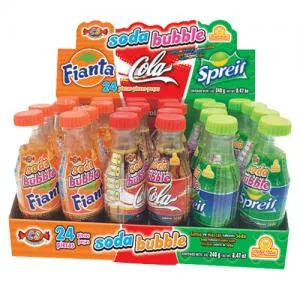 Chicletes Garrafinha Refrigerante Las Delicias Soda Bubble 24
